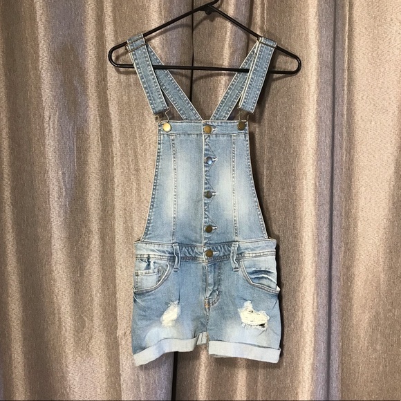 Tinseltown Women’s Overalls Jeans Distressed Jeans - Picture 2 of 5